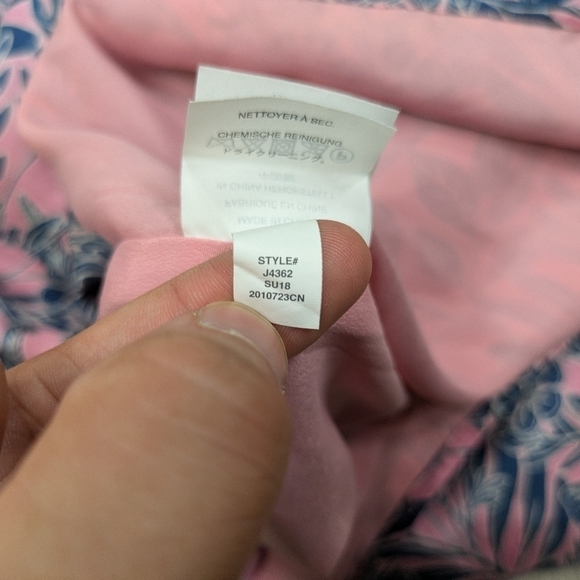 J. Crew Abigail Borg Skirt Women's 2 Pink Blue Tulip Floral Silk Slip Lined Back - Picture 7 of 9